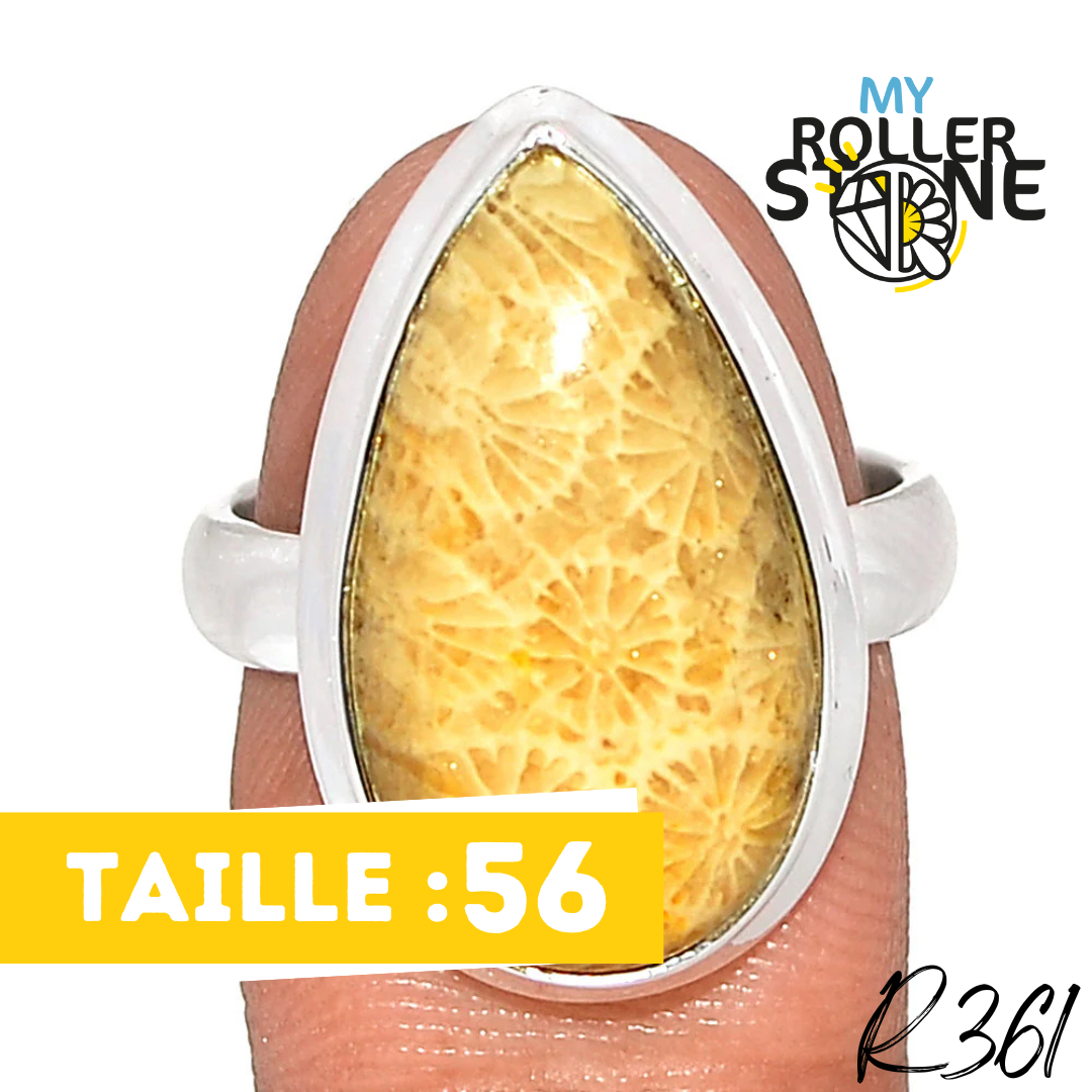 Bague Argent Chrysanthème R361 - Bagues