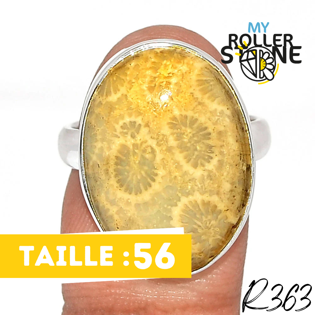 Bague Argent Chrysanthème R363 - Bagues