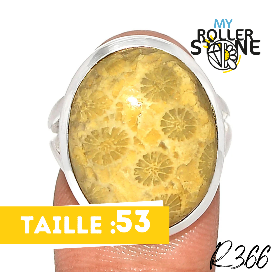Bague Argent Chrysanthème R366 - Bagues