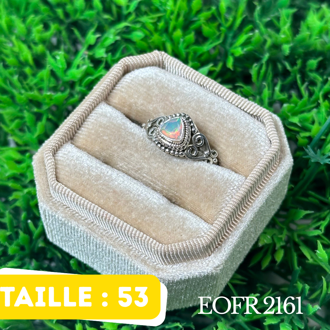 Bague Argent en Opale éthiopienne