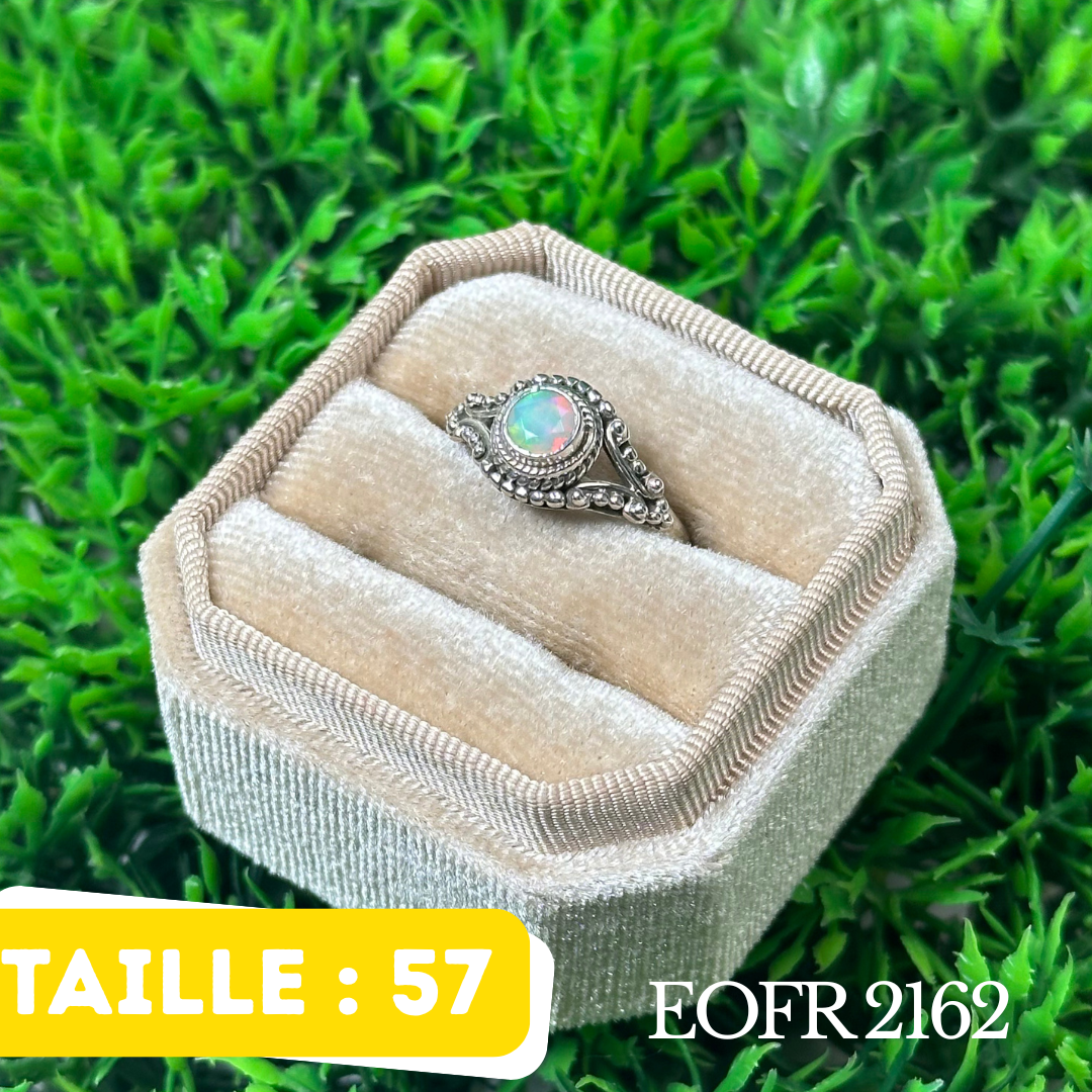 Bague Argent en Opale éthiopienne