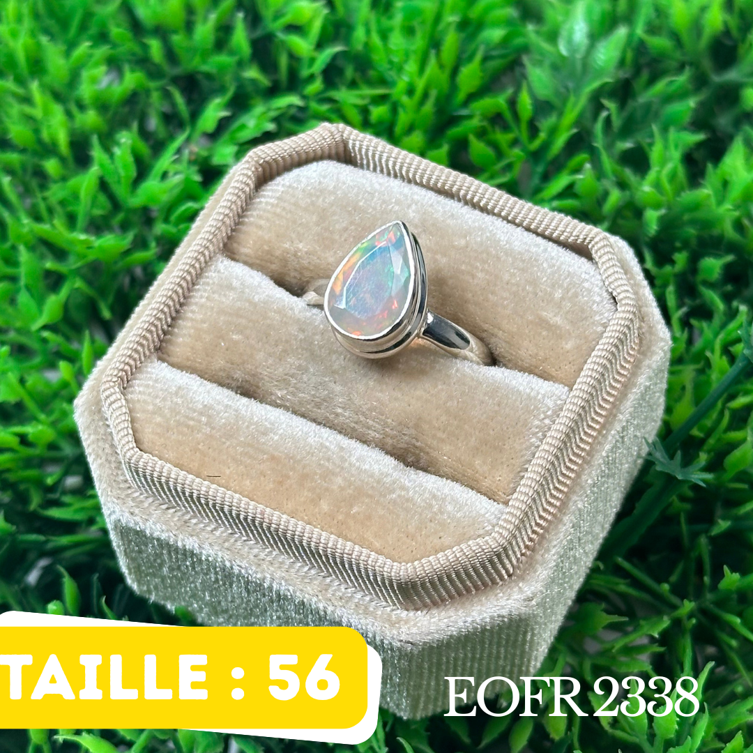 Bague Argent en Opale éthiopienne