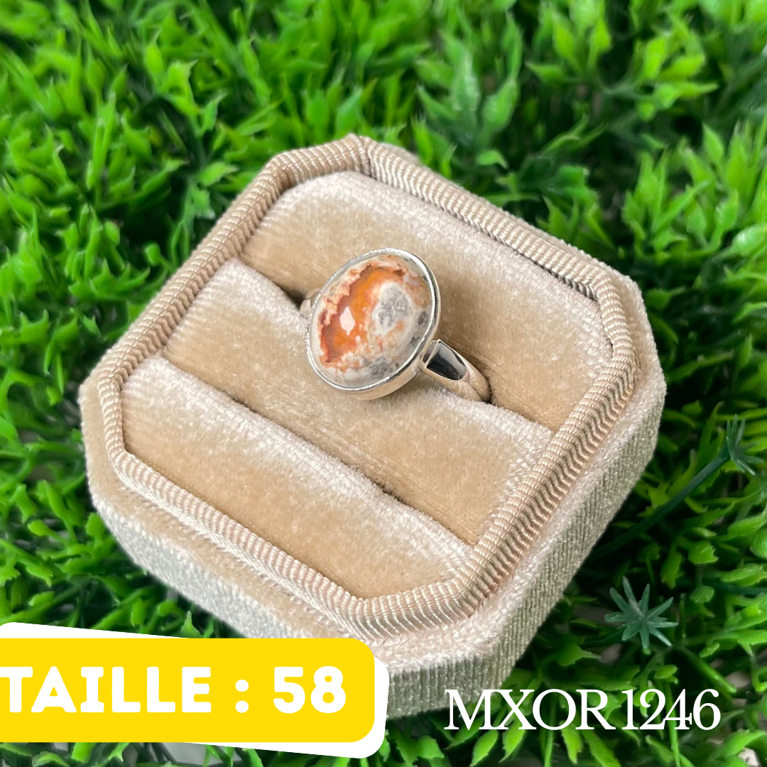 Bague Argent en Opale mexicaine