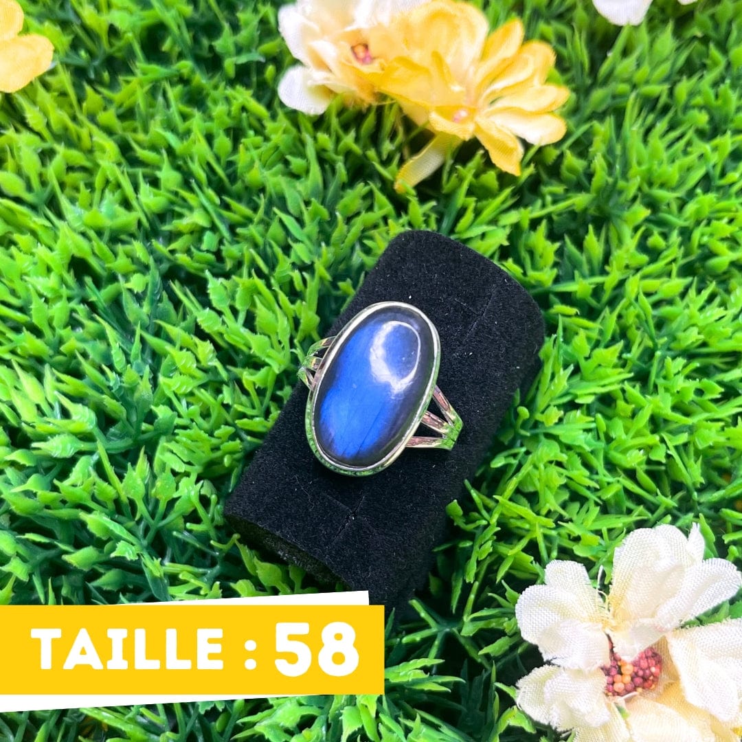 Bague Argent 925 Labradorite Bluefire #10