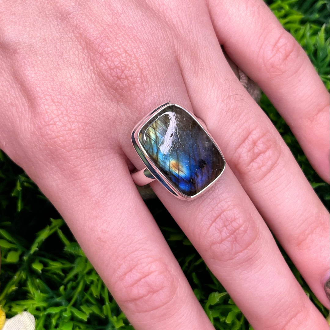 Bague Labradorite Bluefire #144