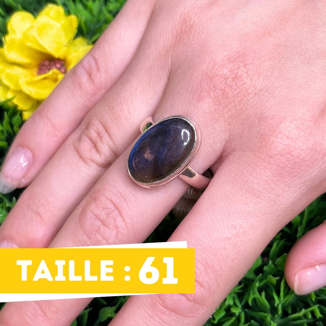Bague Argent 925 Labradorite Bluefire #22
