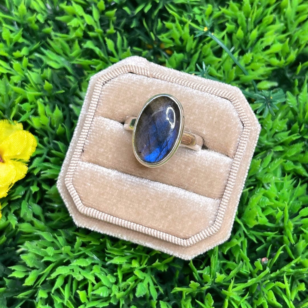 Bague Argent 925 Labradorite Bluefire #22