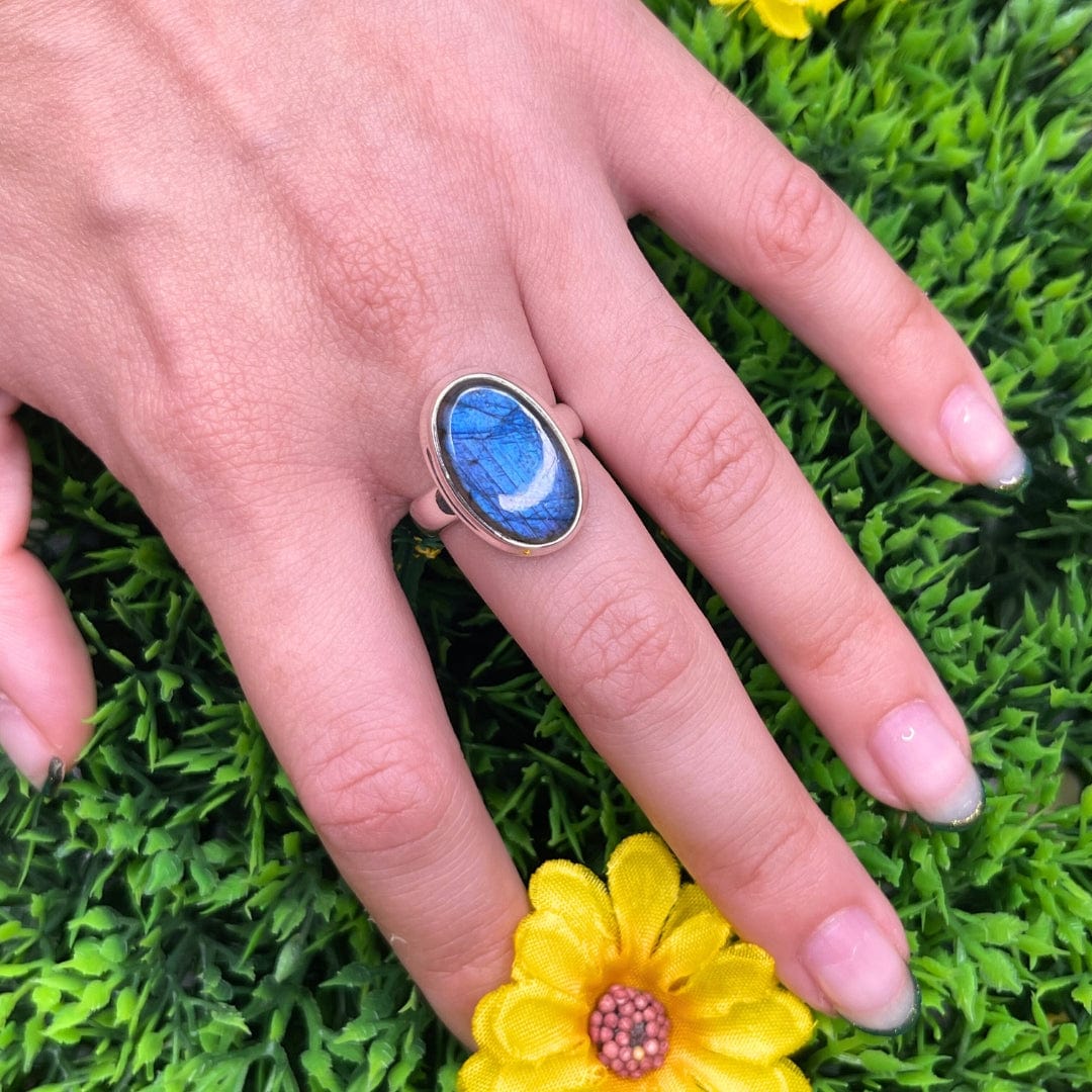 Bague Argent 925 Labradorite Bluefire #37