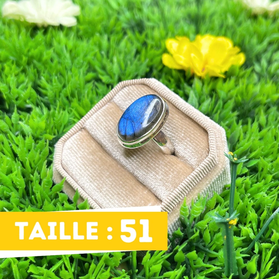 Bague Argent 925 Labradorite Bluefire #37