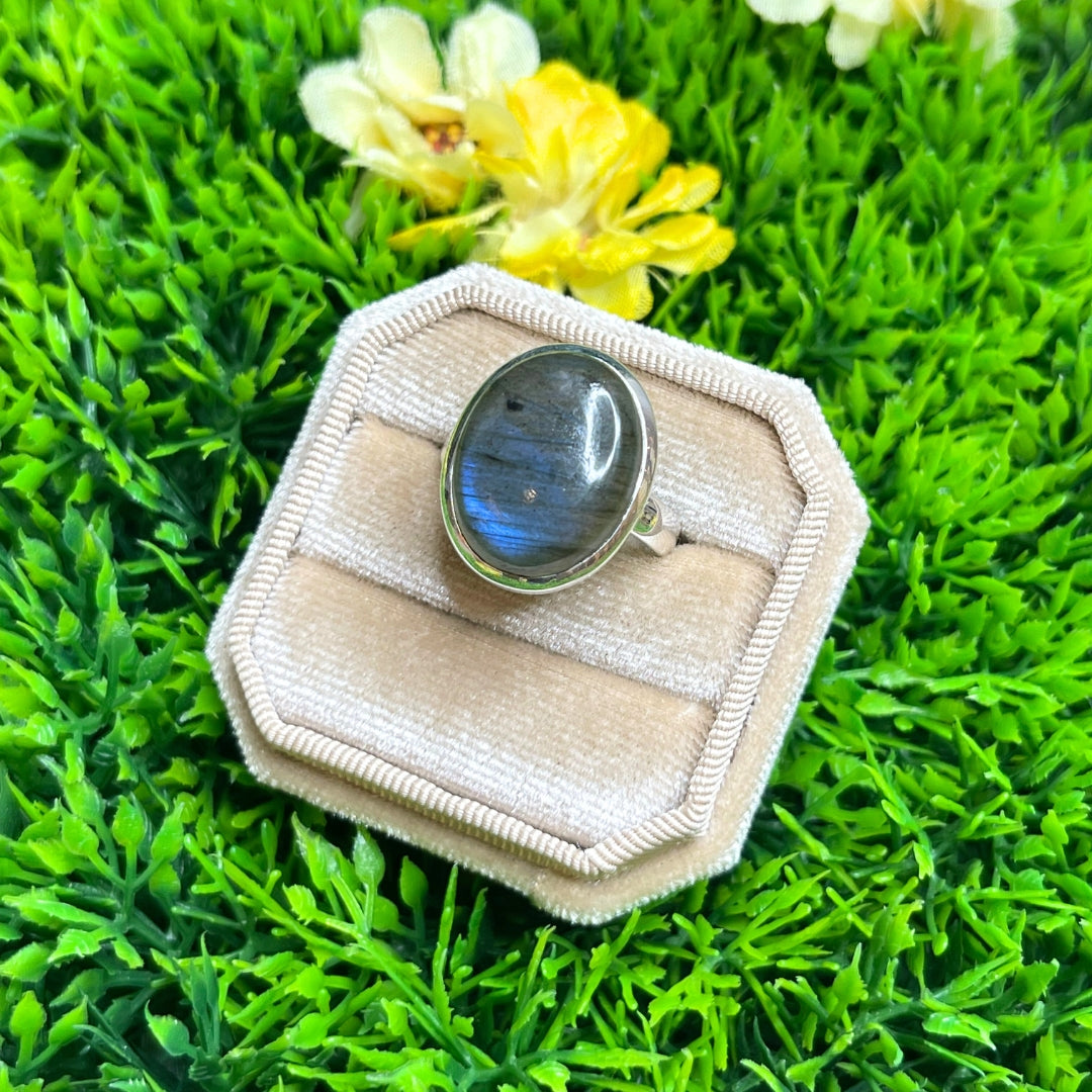 Bague Argent 925 Labradorite Bluefire #51