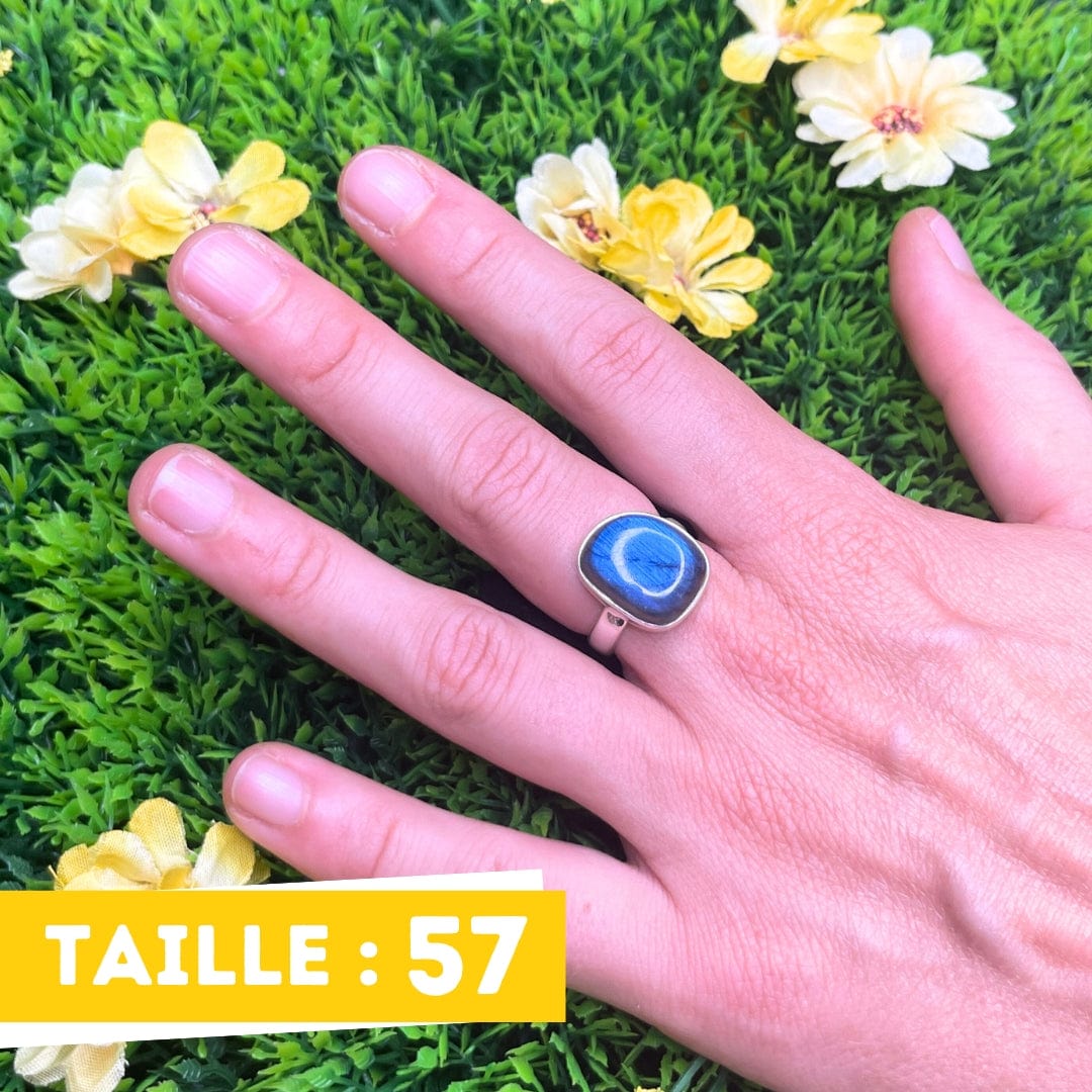 Bague Argent Pierre Labradorite 