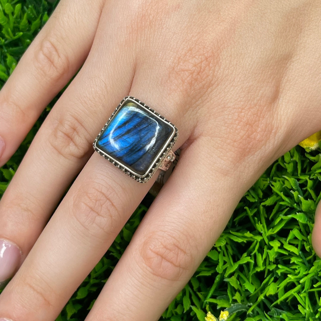 Bague Labradorite Bluefire #85