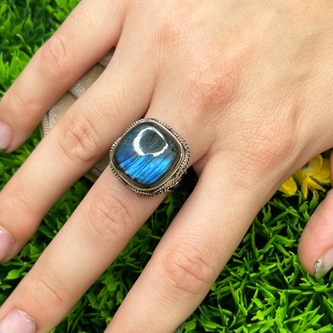 Bague Labradorite Bluefire #86