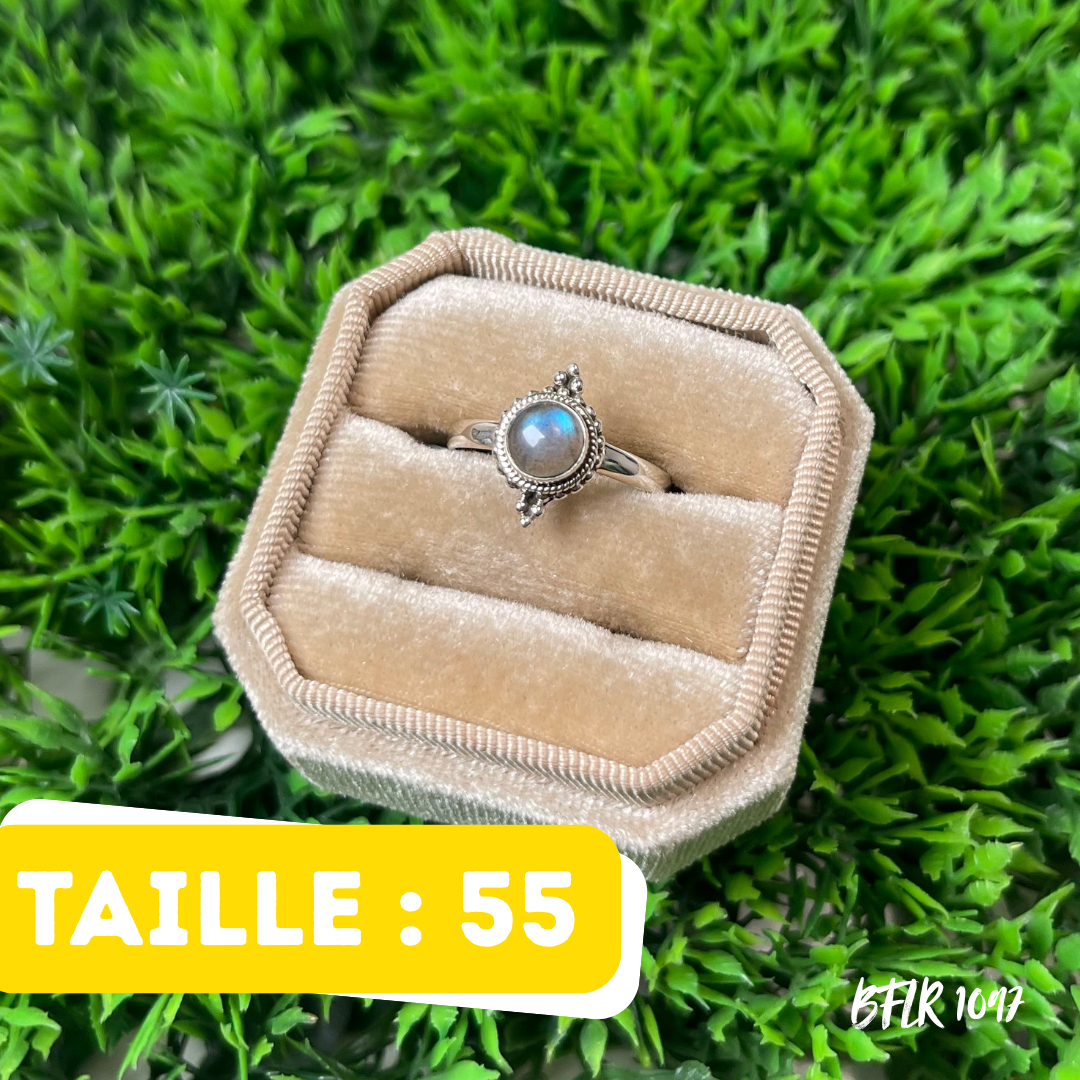 Bague Argent Labradorite Bluefire