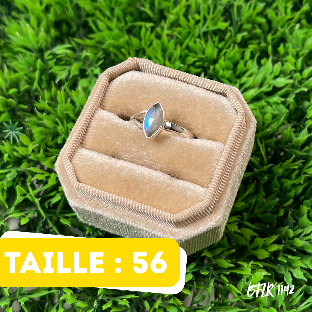 Bague Argent Labradorite Bluefire