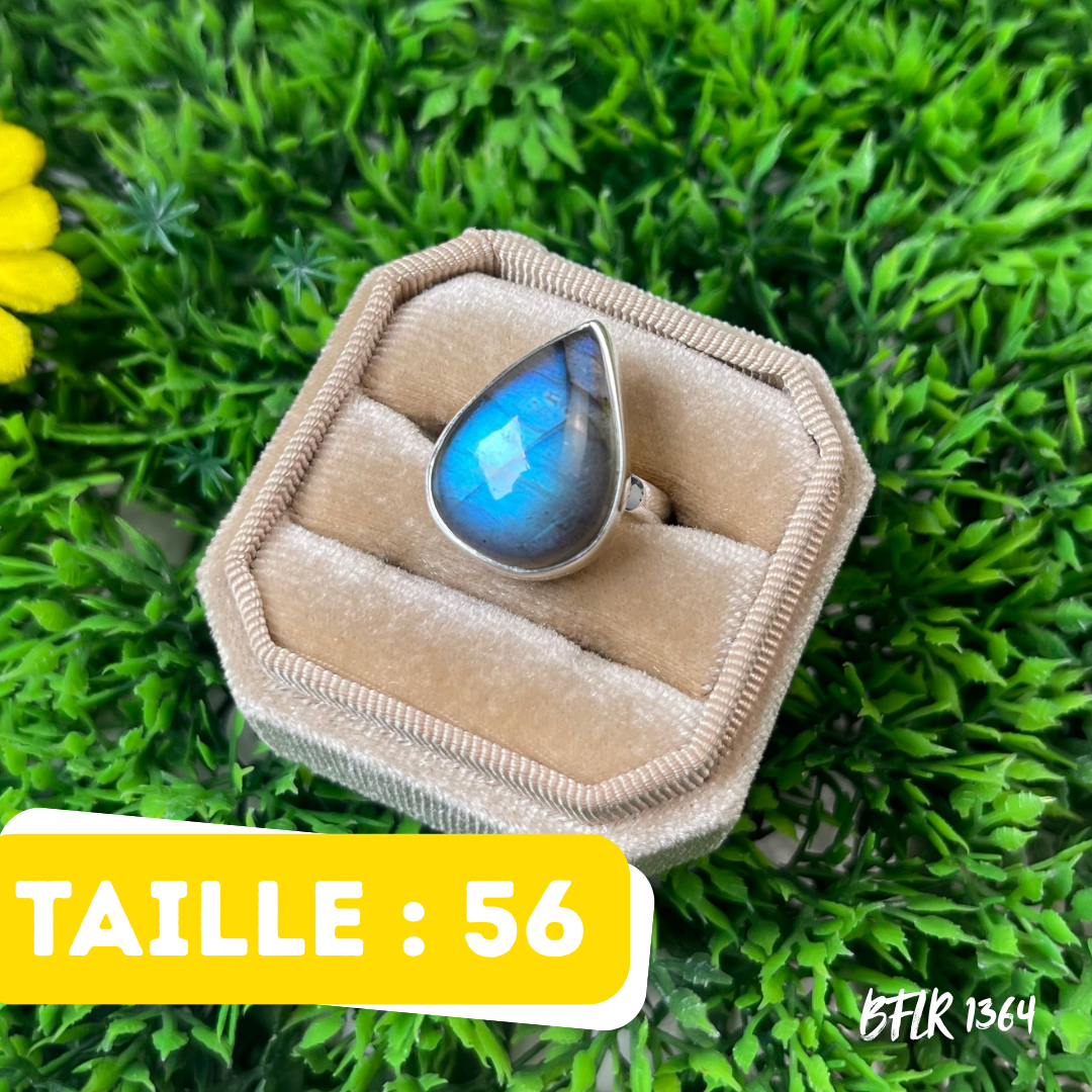 Bague Argent Labradorite Bluefire