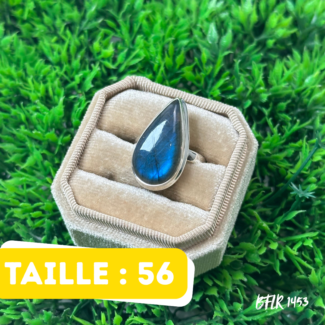 Bague Argent Labradorite Bluefire