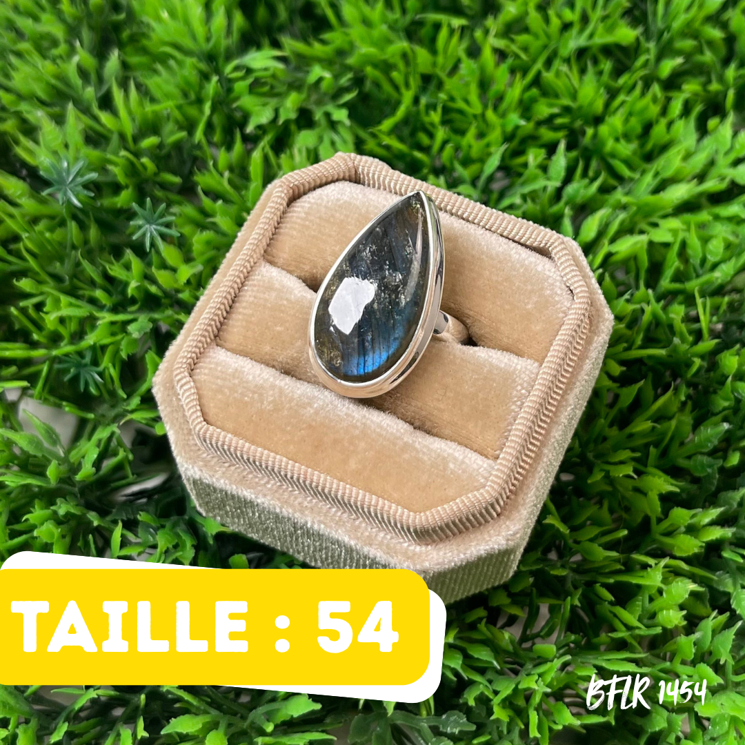 Bague Argent Labradorite Bluefire