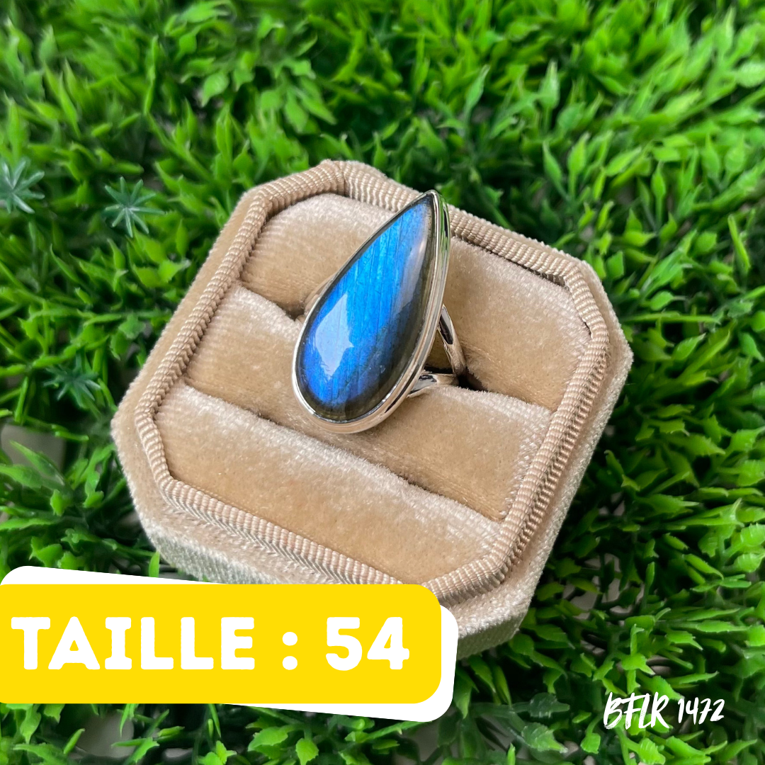 Bague Argent Labradorite Bluefire