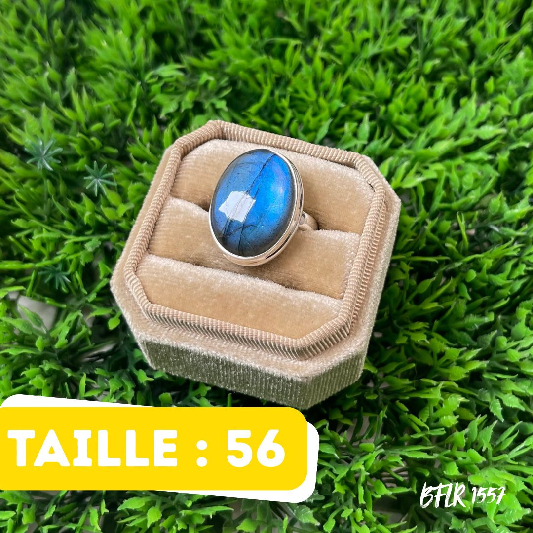 Bague Argent Labradorite Bluefire