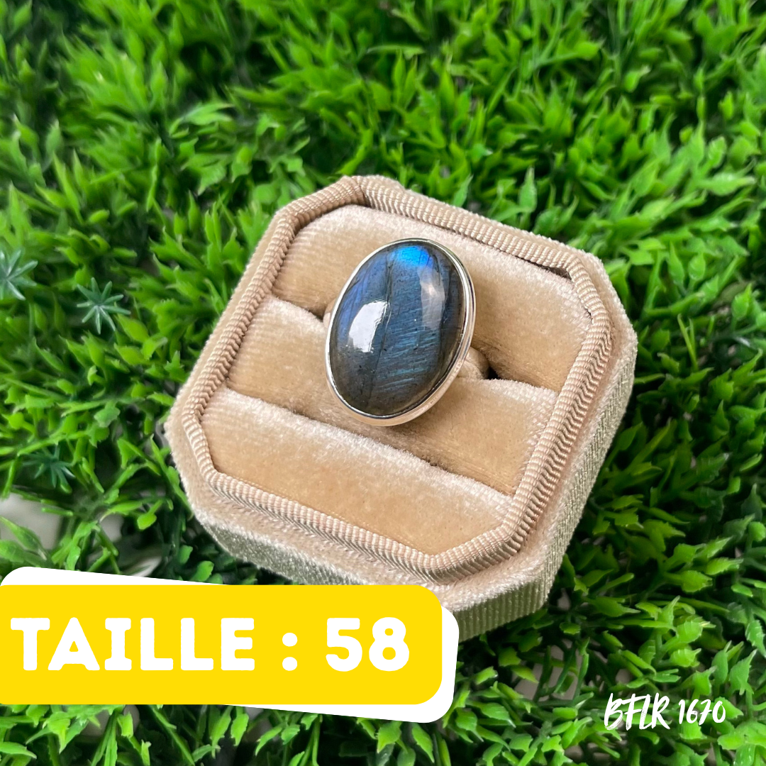 Bague Argent Labradorite Bluefire