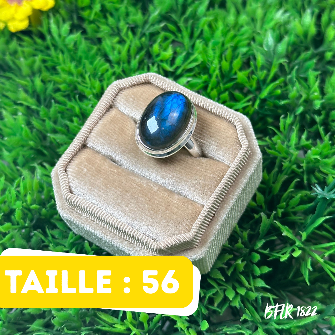 Bague Argent Labradorite Bluefire