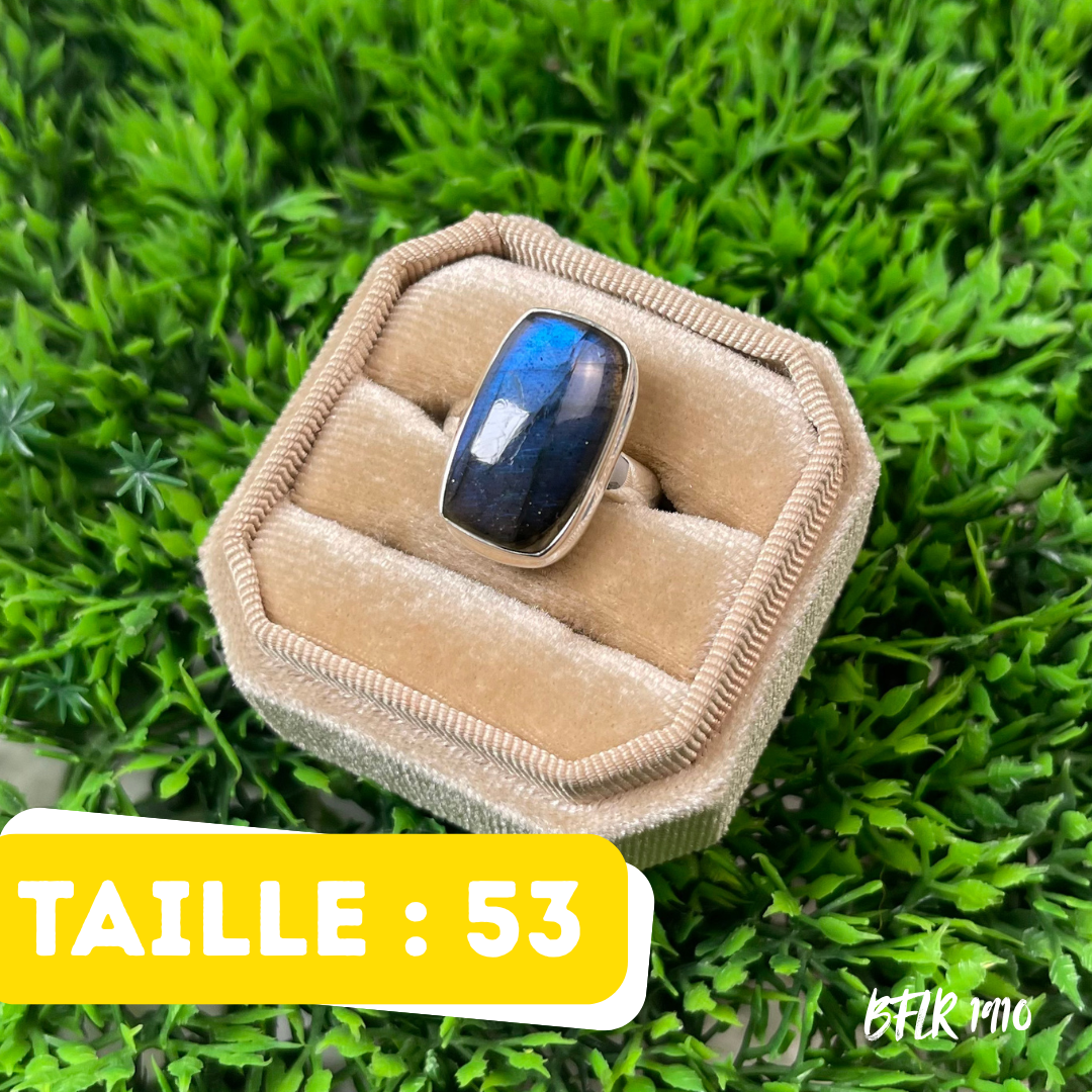 Bague Argent Labradorite Bluefire