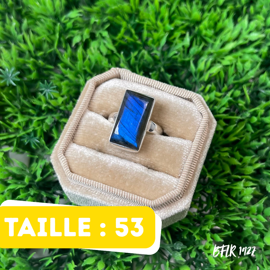 Bague Argent Labradorite Bluefire