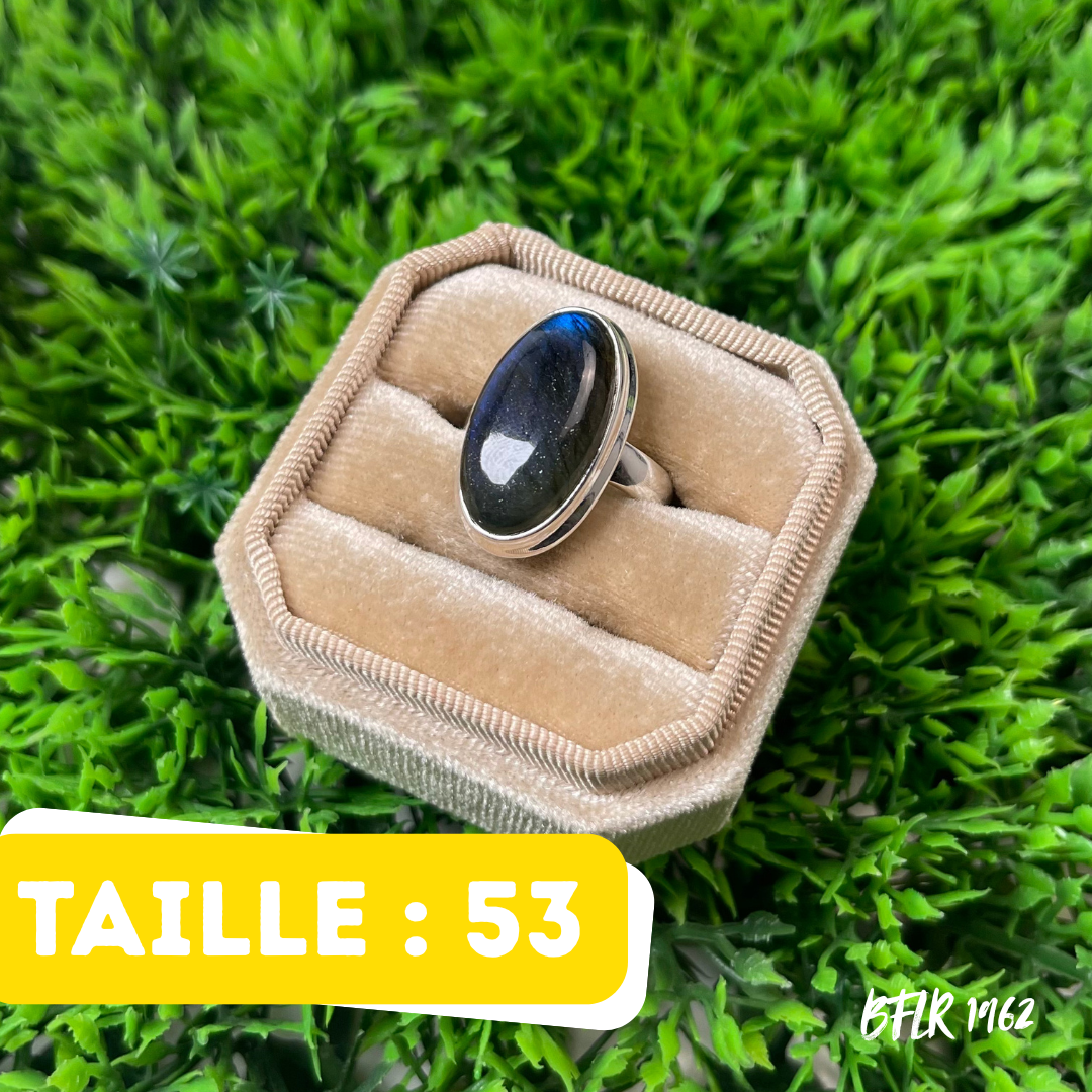 Bague Argent Labradorite Bluefire