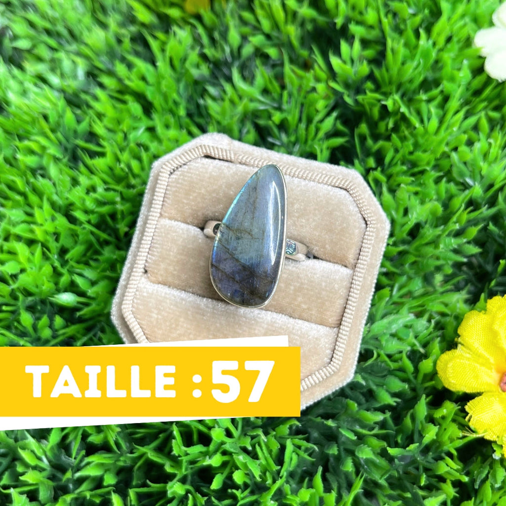 Très belle Bague Argent 925 Cristal Labradorite Très belle Bague Argent 925 Cristal Labradorite