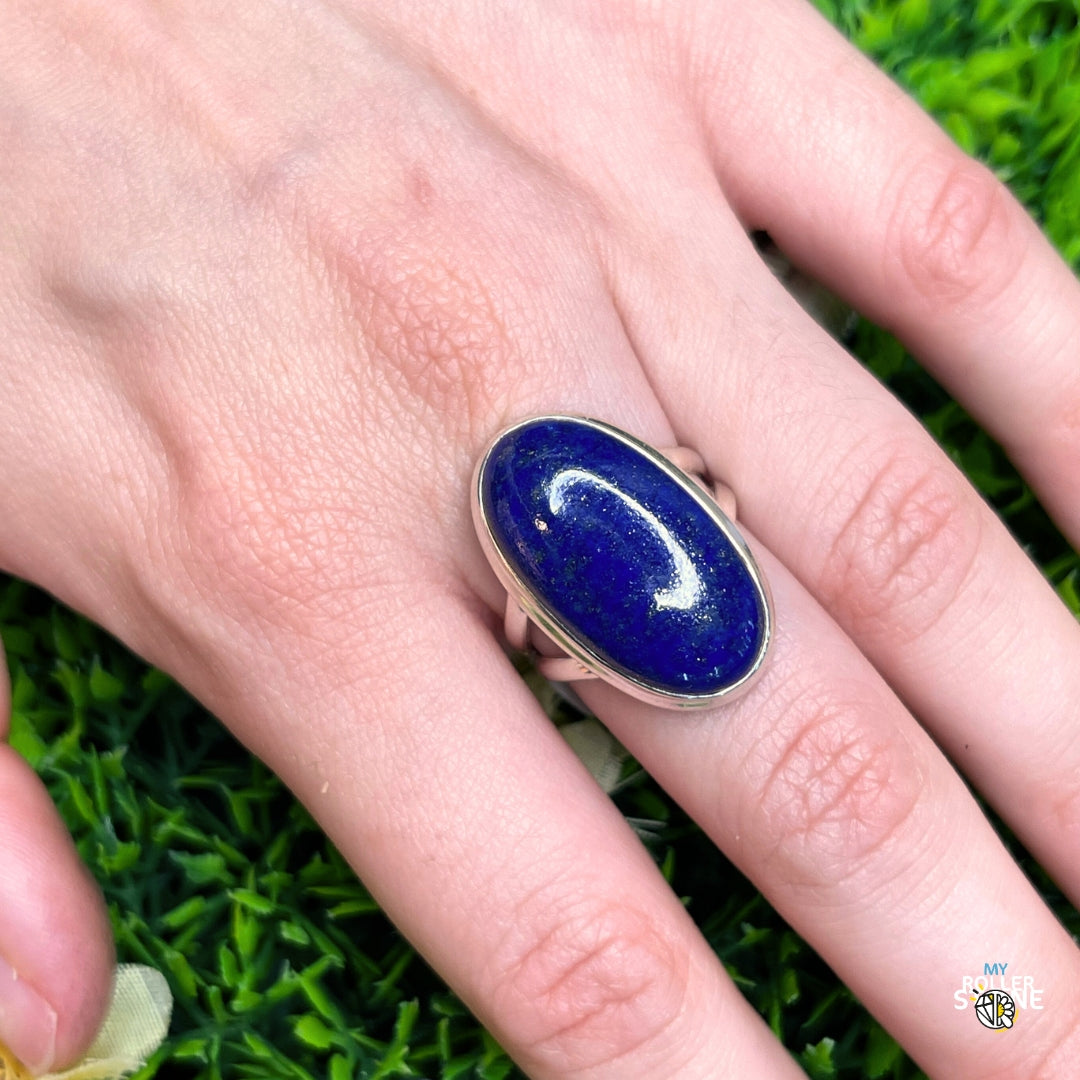 Anello in Argento 925°°° con Cabochon Lapislazuli – Vicari Gioielli Anello in Argento 925°°° con Cabochon Lapislazuli – Vicari Gioielli