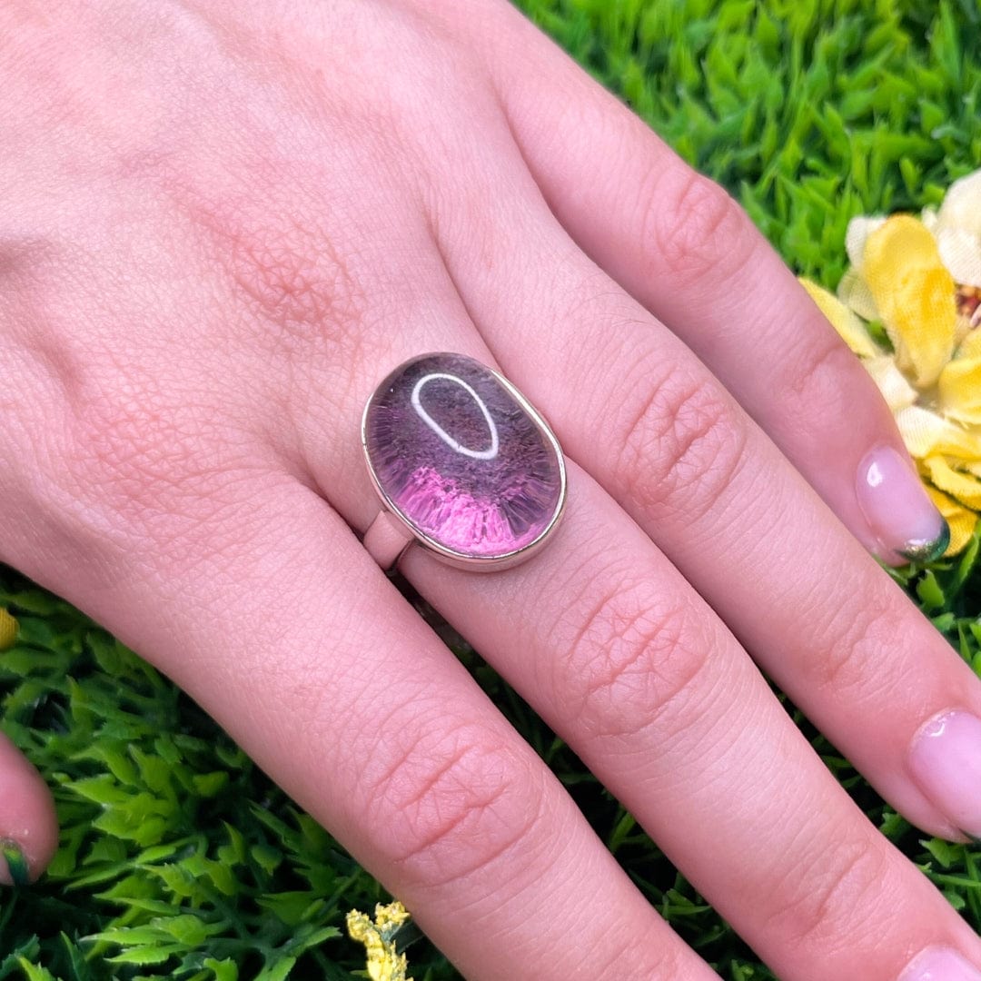 Bague Argent Lépidolite #3