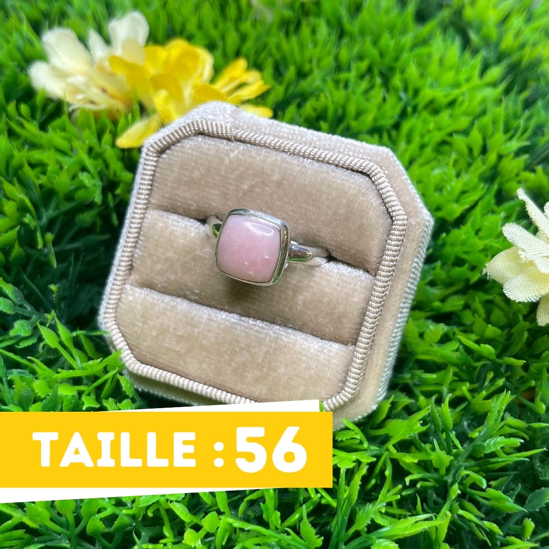 Bague Argent Opale Rose #34 - Bagues