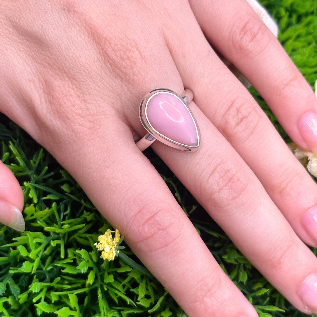 Bague Argent 925 Opale Rose #36