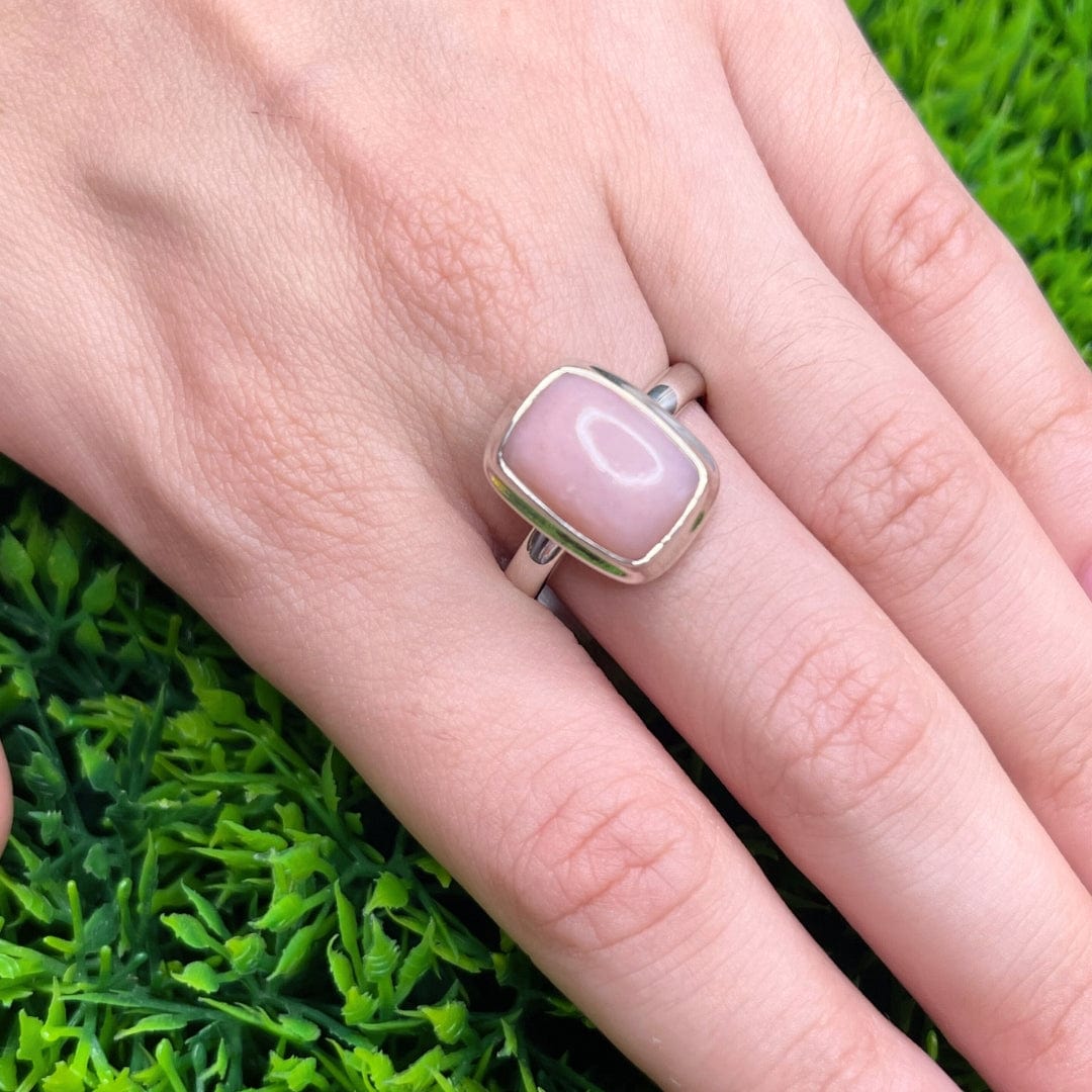 Bague Argent 925 Opale Rose #37