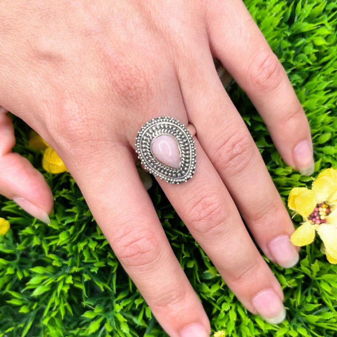 Bague Argent 925 Opale Rose #5
