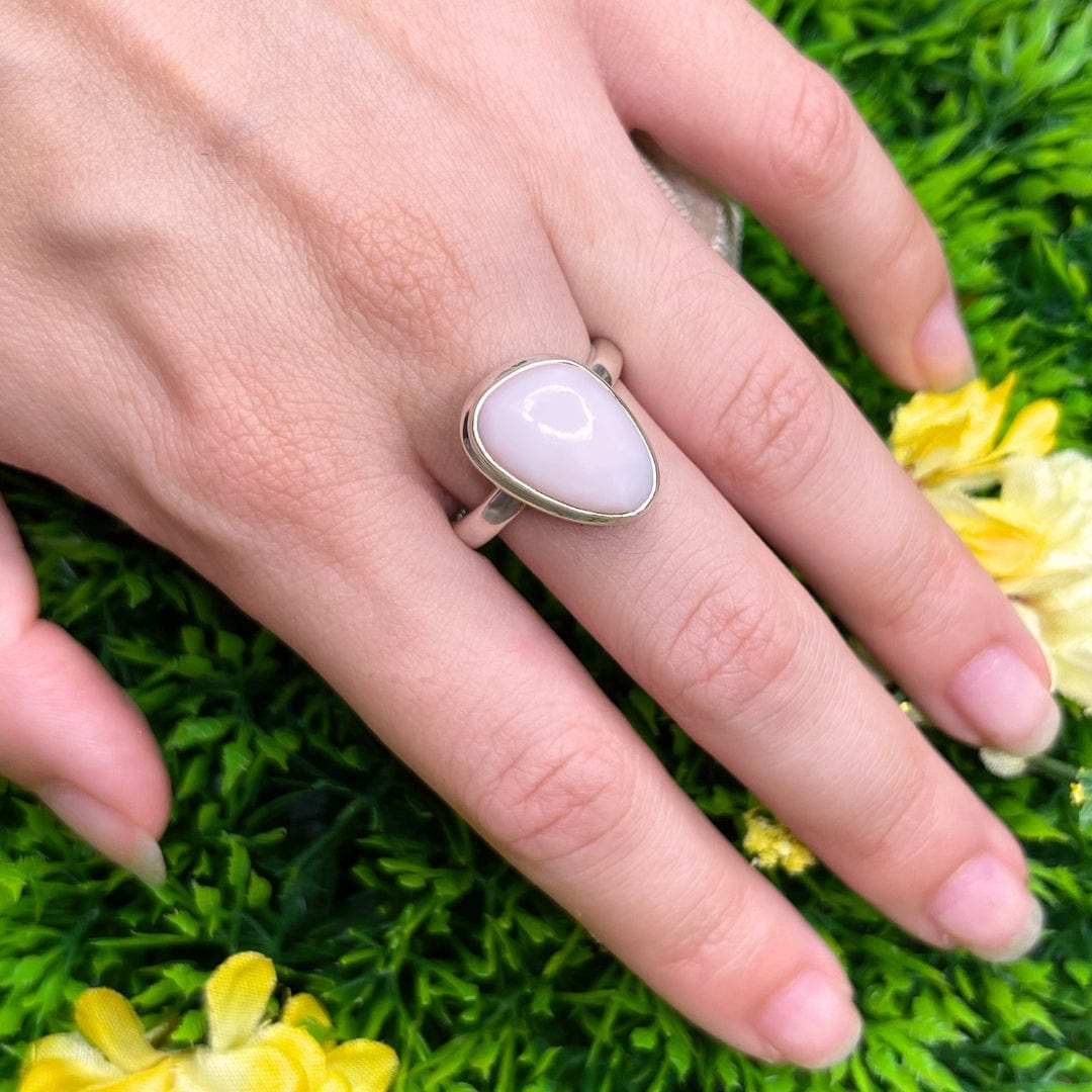 Bague Argent 925 Opale Rose #9