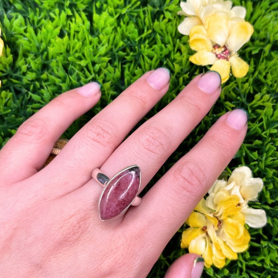 Bague Argent Rhodonite Australienne #7