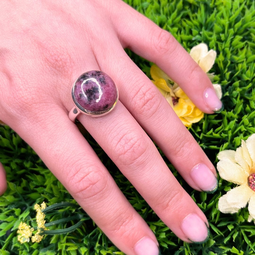 Bague Argent Rhodonite Australienne #8