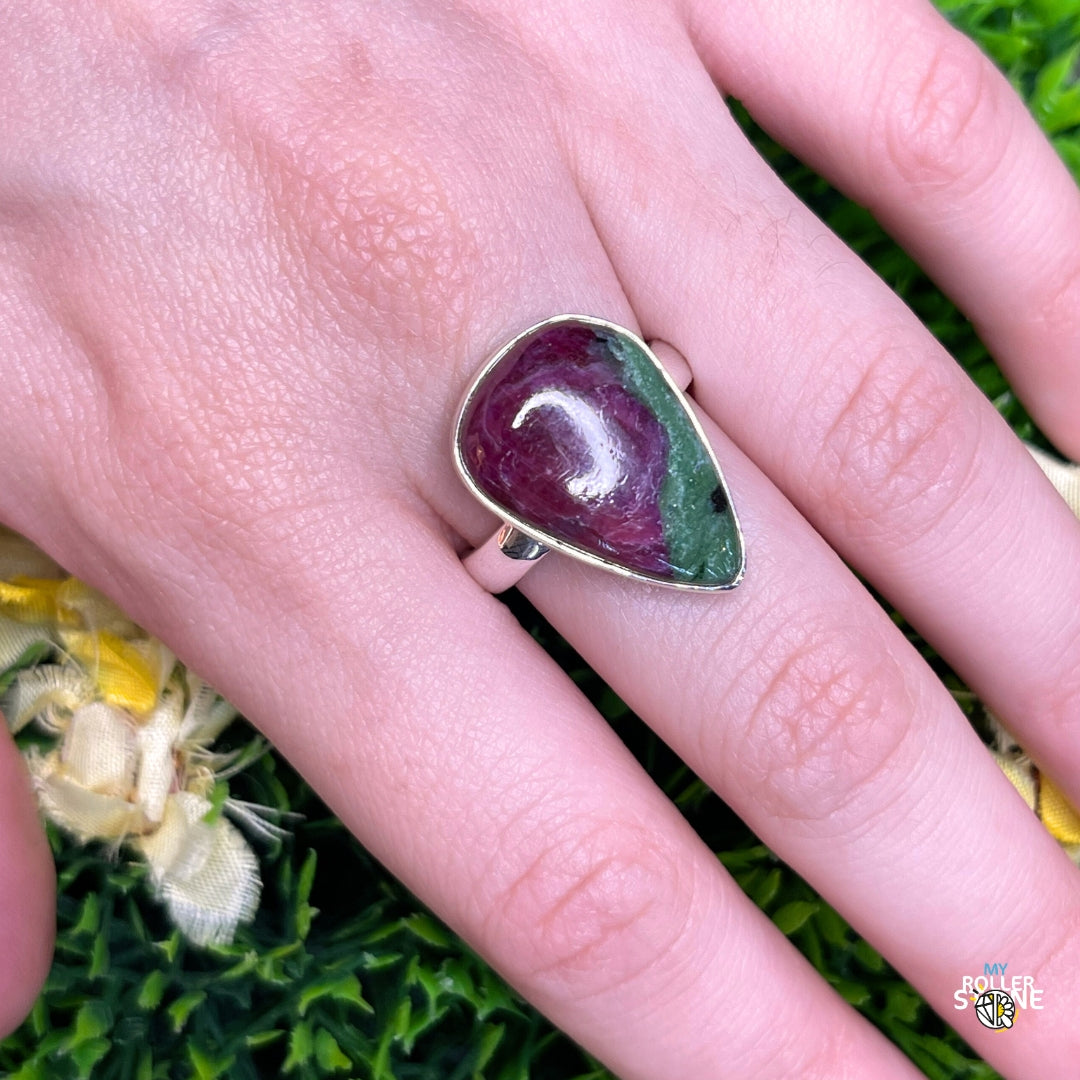 Bague Argent Rubis Zoïsite #11