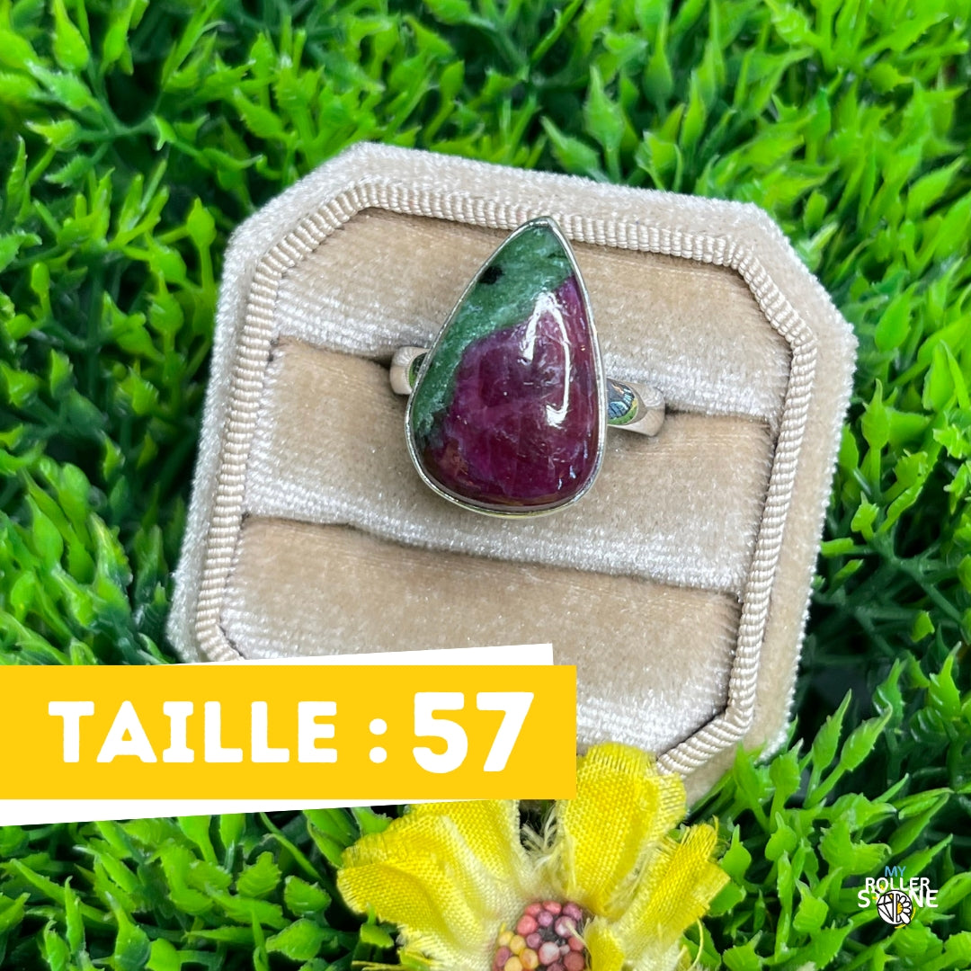 Bague Argent Rubis Zoïsite #11