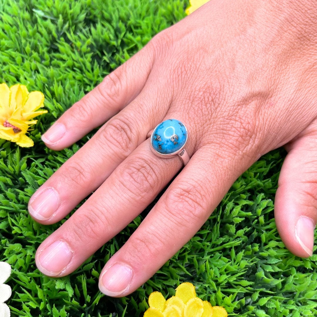 Bague Argent Turquoise Perse #12