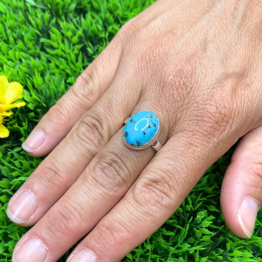 Bague Argent Turquoise Perse #13