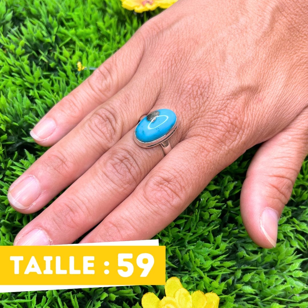 Bague Argent Turquoise Perse #16