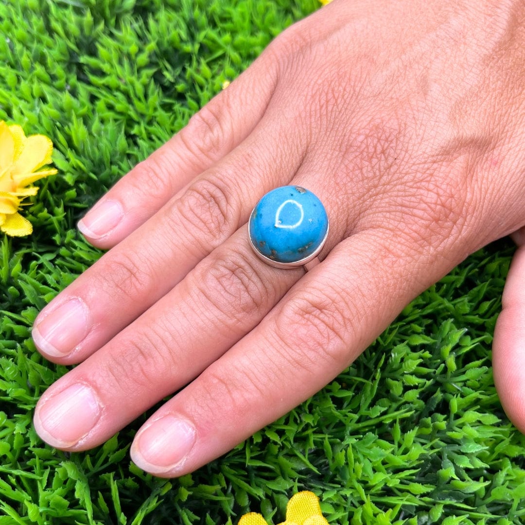 Bague Argent Turquoise Perse #19