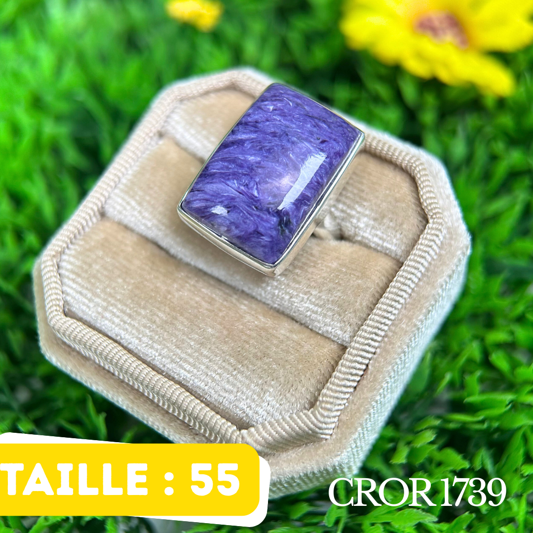 Bague Argent Charoite