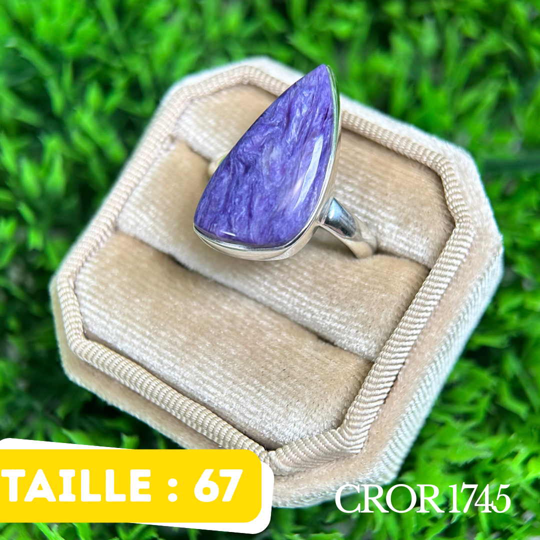 Bague Argent Charoite