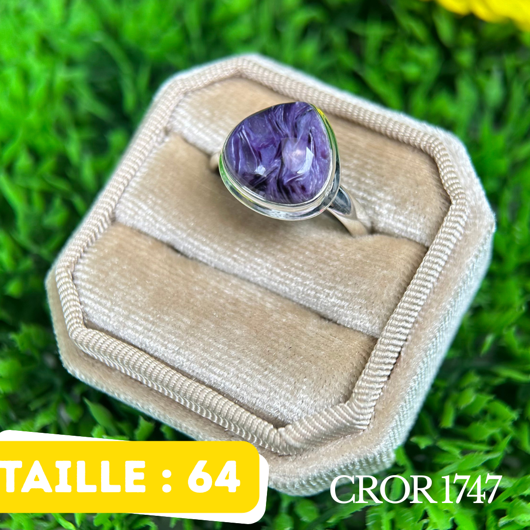 Bague Argent Charoite