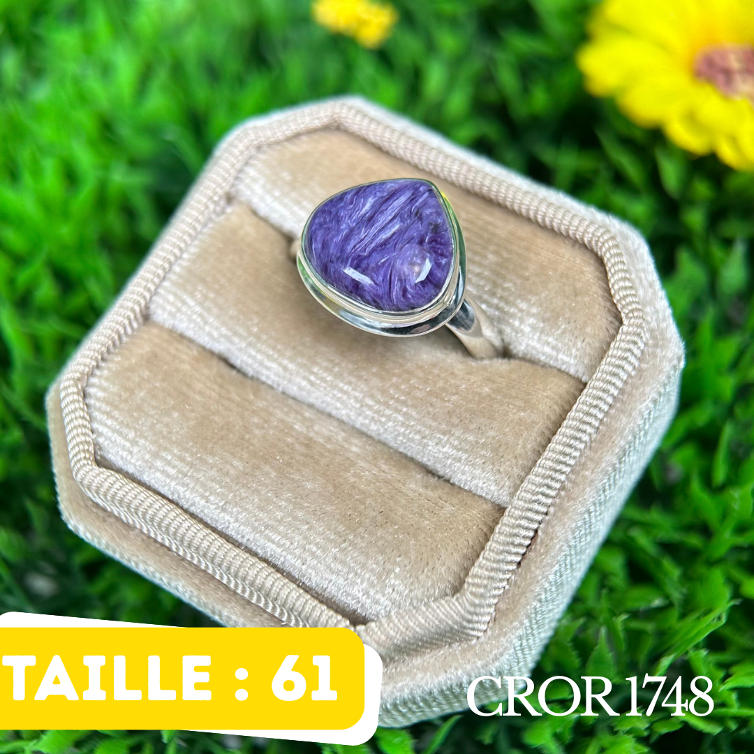 Bague Argent Charoite