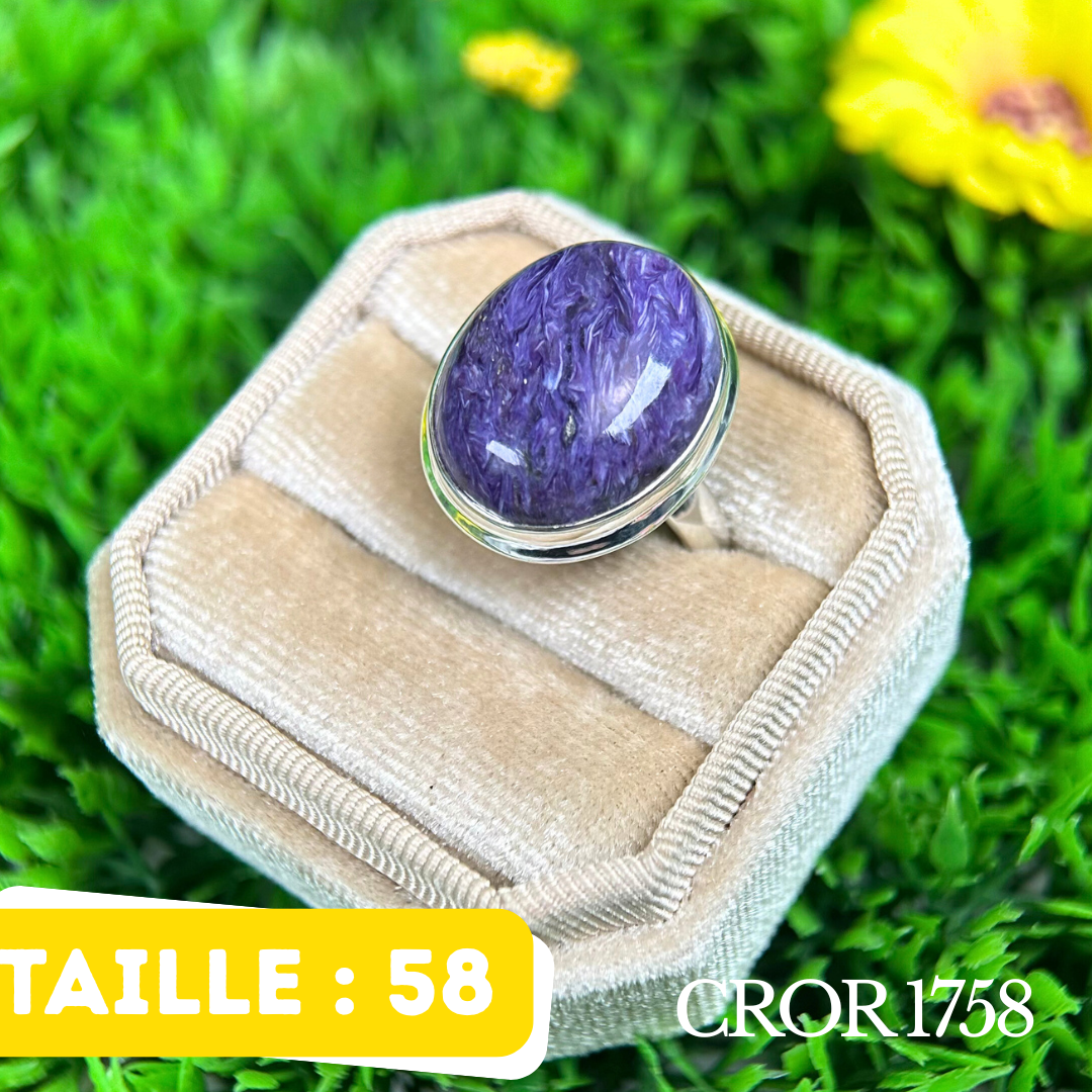 Bague Argent Charoite
